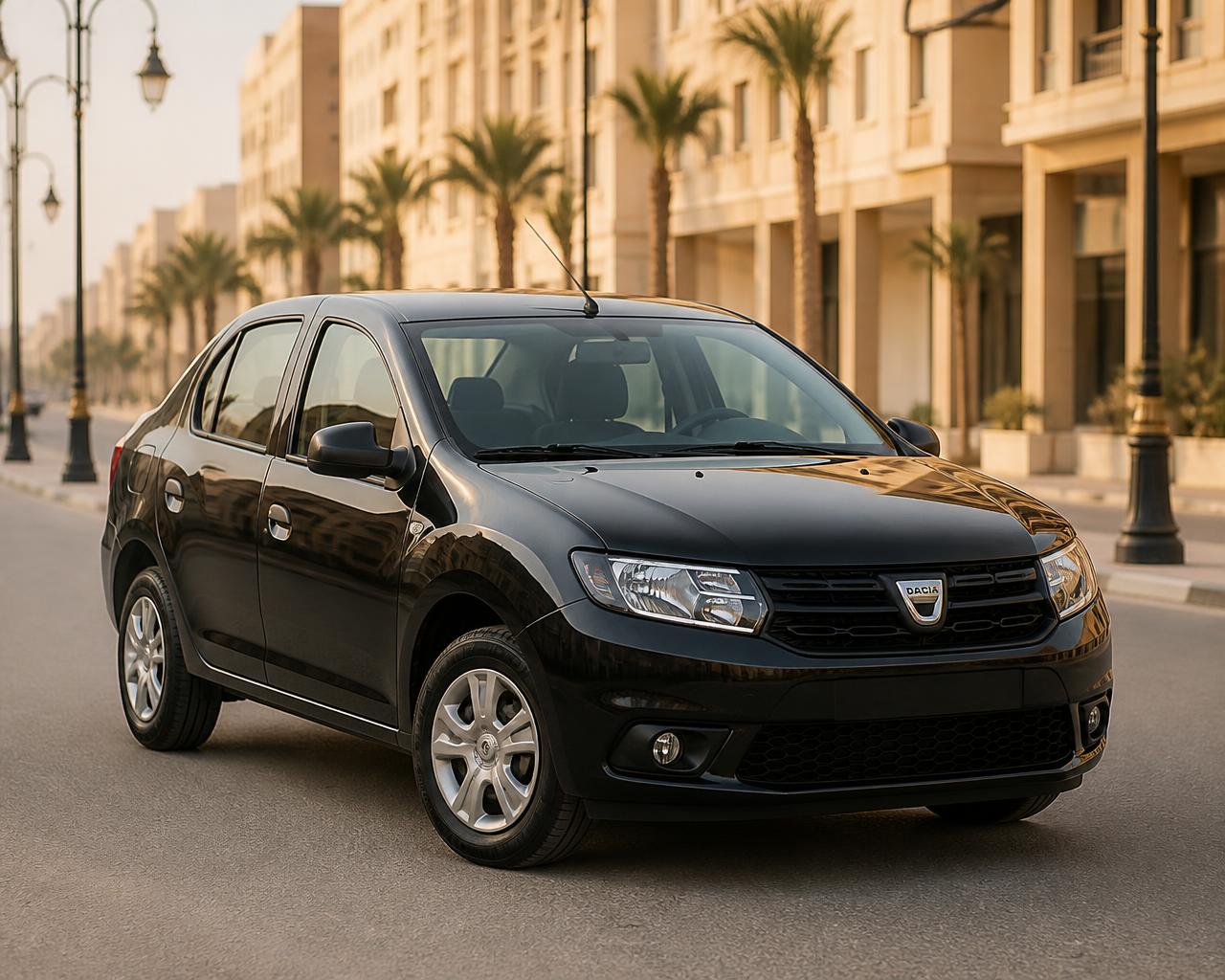 Dacia Logan noire en location à Tanger
